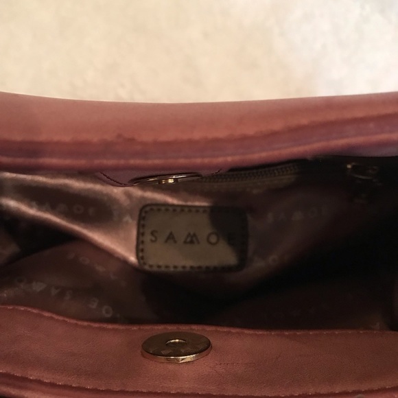 Samoe faux suede mauve and leopard handbag - Picture 7 of 7